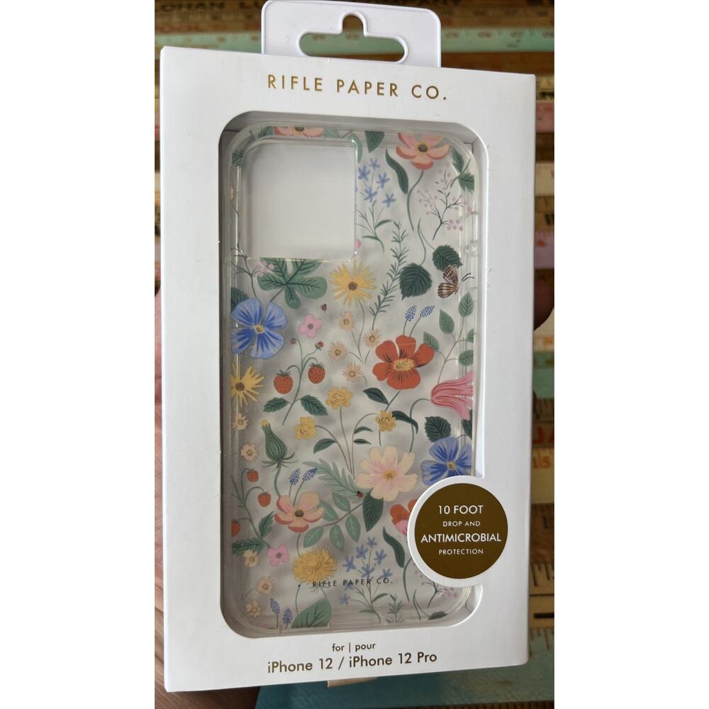RIFLE PAPER CO 10ft Drop Protection Phone Case iPhone 12 / 12 Pro Wildflower